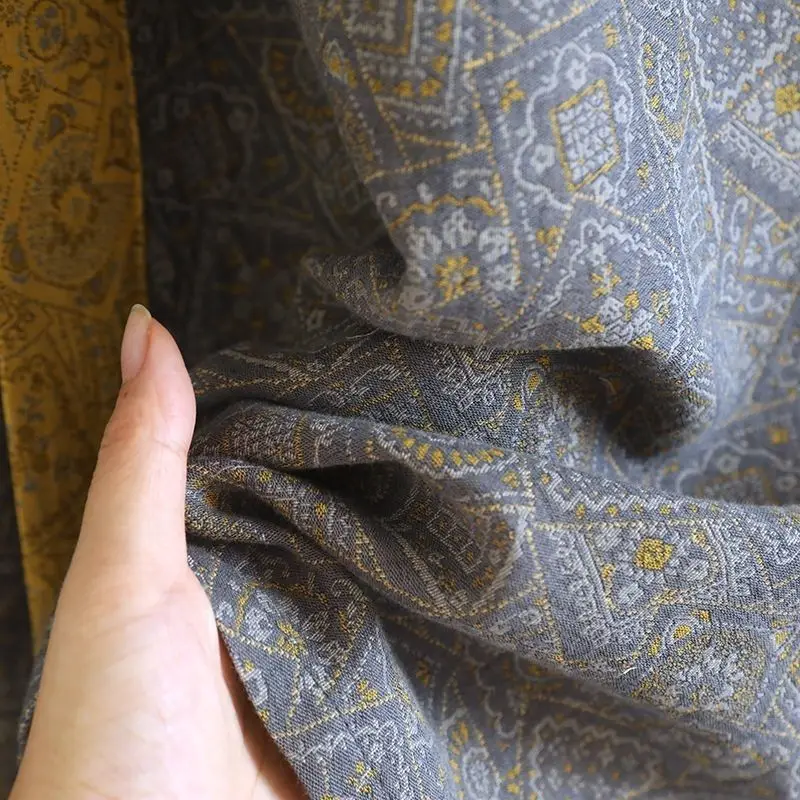 Reversible Double Sided Cotton Bathrobe For Adults Unisex Soft Absorbent Kimono Robe With Belt Loungewear Sleepwear Home Spa