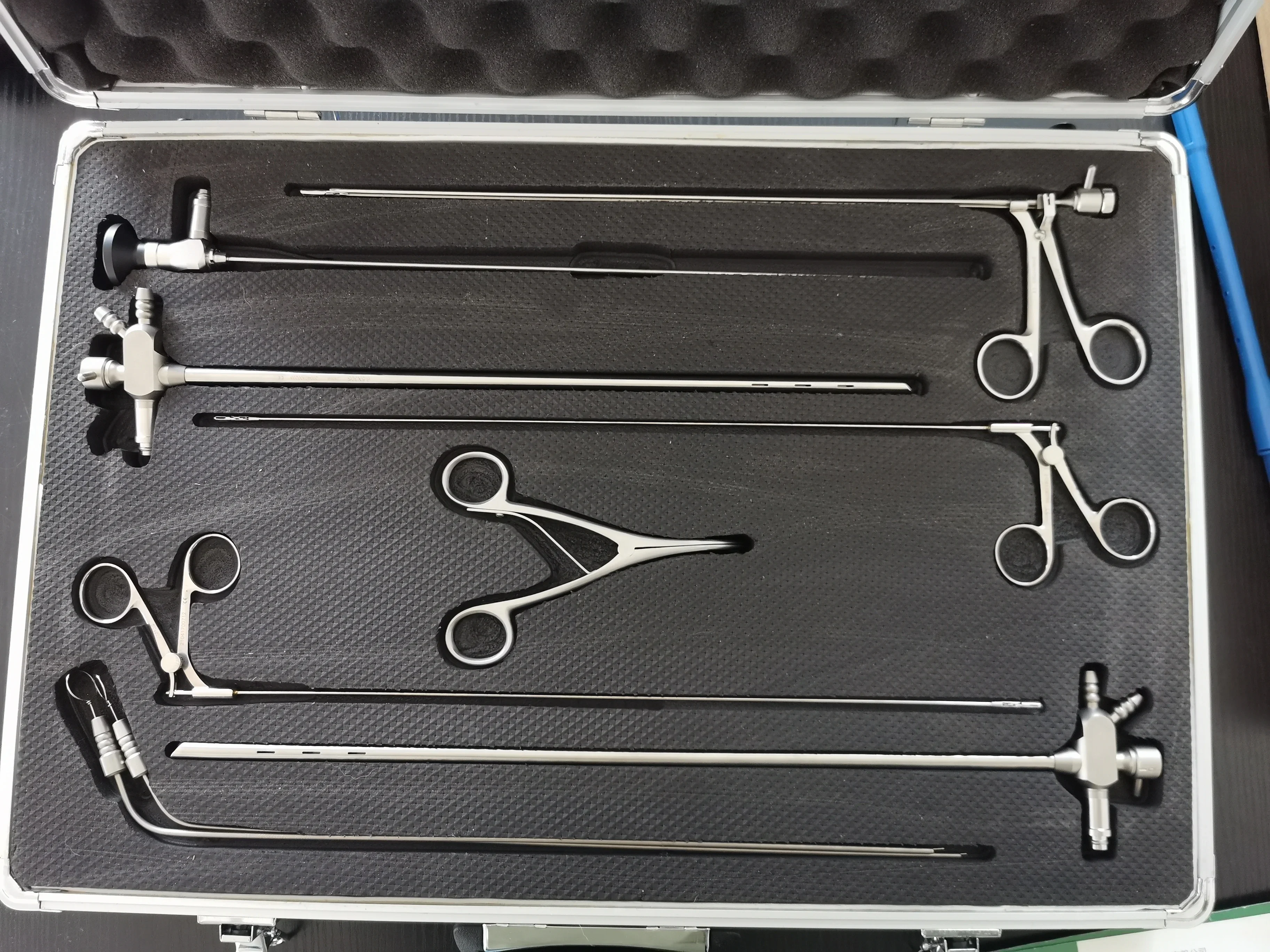 ENT rigid bronchoscope tube with fiber set