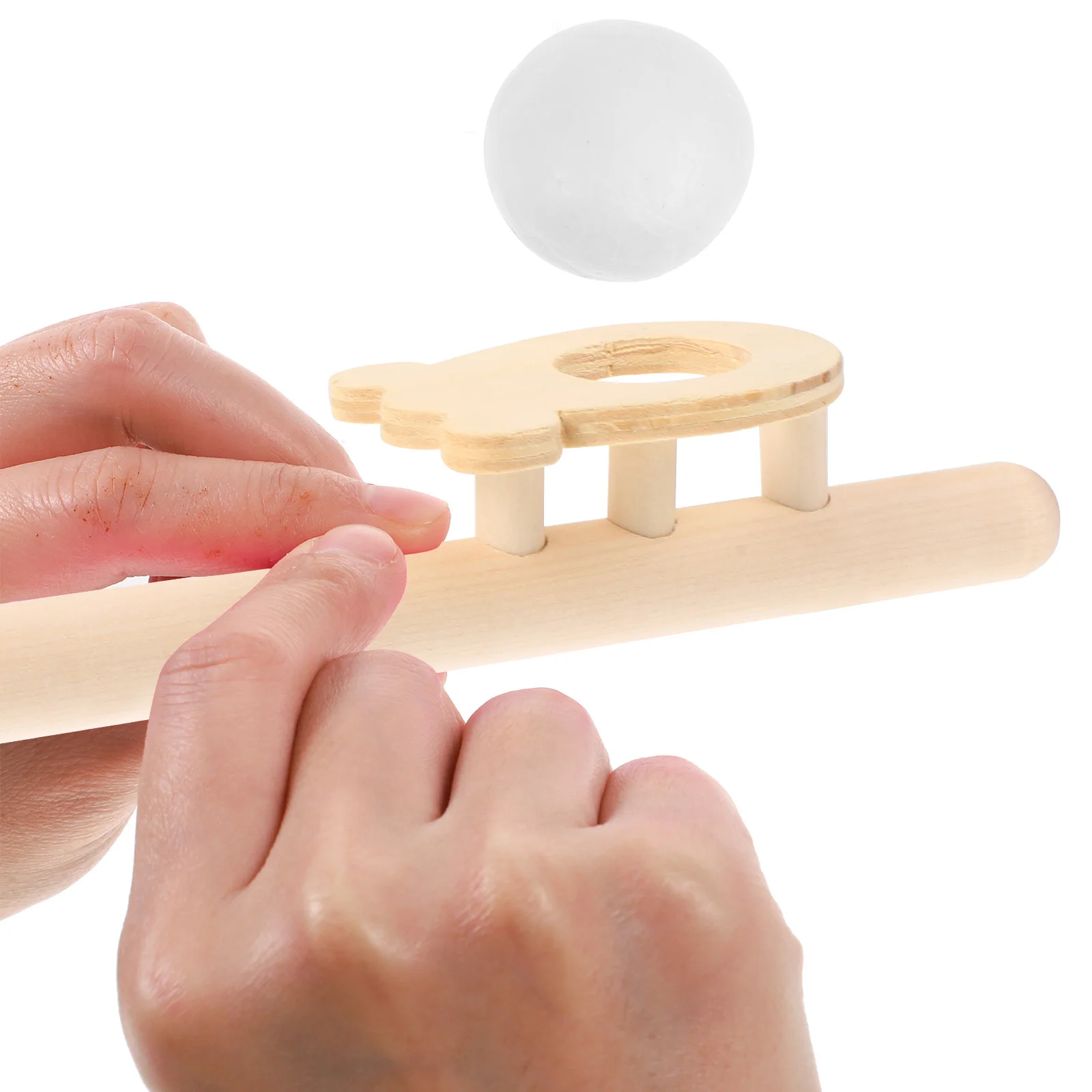 5 قطعة كرة نفخ خشبية عائمة لعبة أطفال توازن اليد التنسيق بين العين في الهواء الطلق متعة العائمة ضربة الكرة تهب لعبة