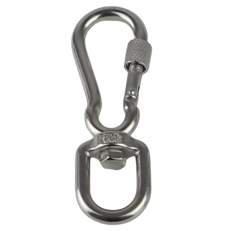 

Stainless Steel Hook with Swivels for Dog Collar Carabiner with Swivels Joint Bolted Carabiner for Pet Leashes/Camping T