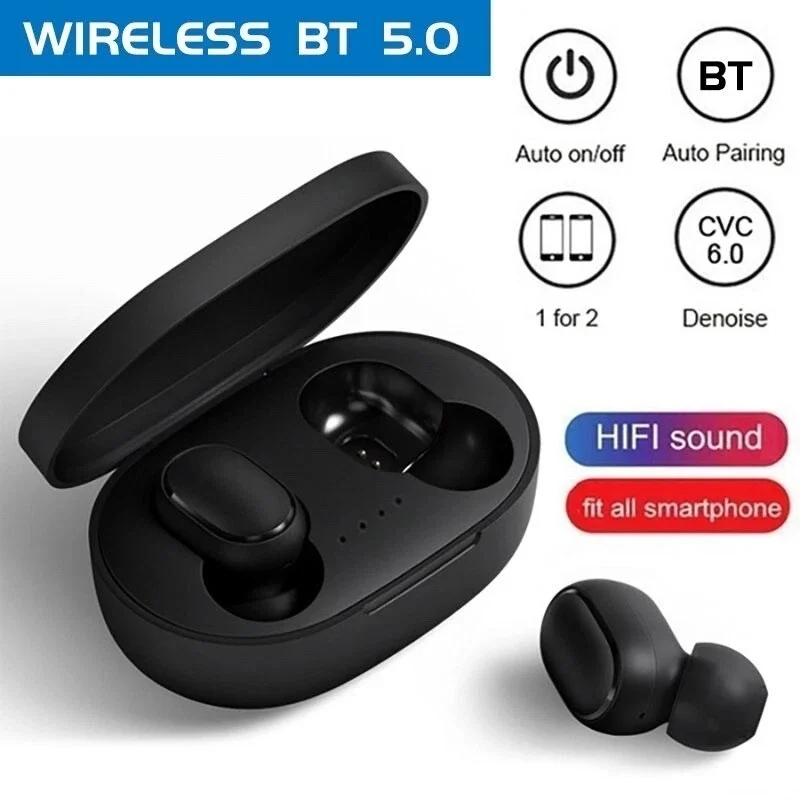 A6S TWS Earphones Wireless Bluetooth 5.0 Headphones Touch Control Earbuds With Mic Sport Waterproof Headset For iPhone Xiaomi