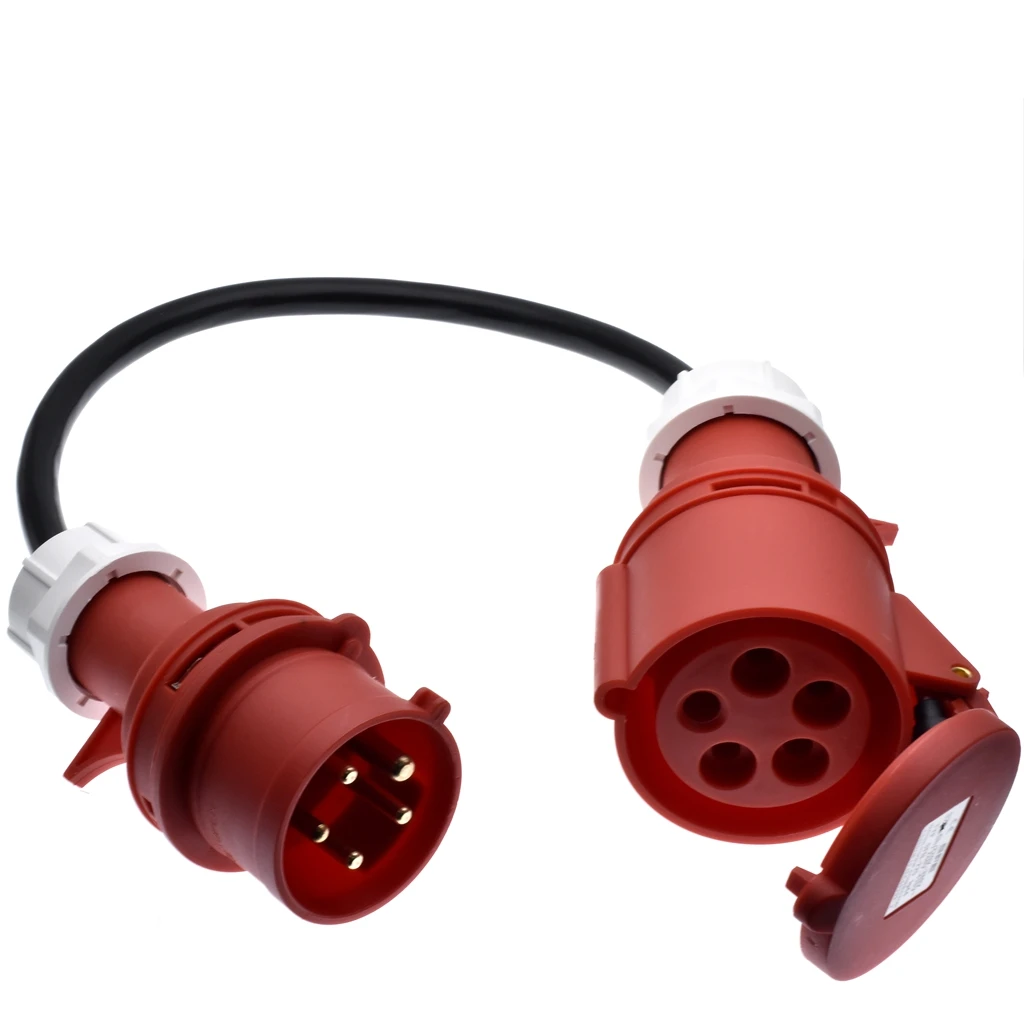 EV Charger Type 2 32A 3phase 11kw Adaptor,CEE Red Socket With Cable For Electric Car/RV Charging