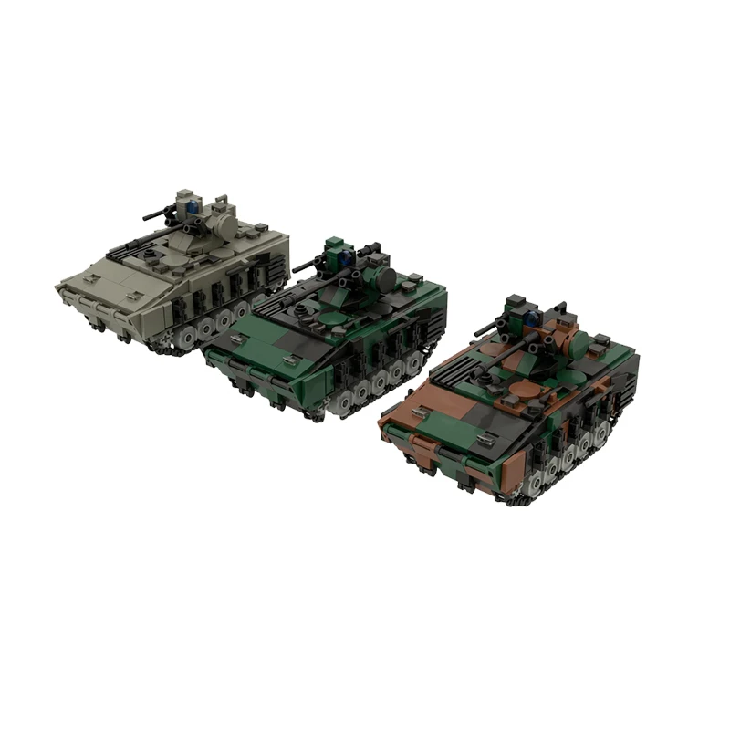 QWERT AMX-10P Infantry Fighting Vehicle Model MOC Building Bricks War Equipment Modular Technology Gifts Assemble Children Toy