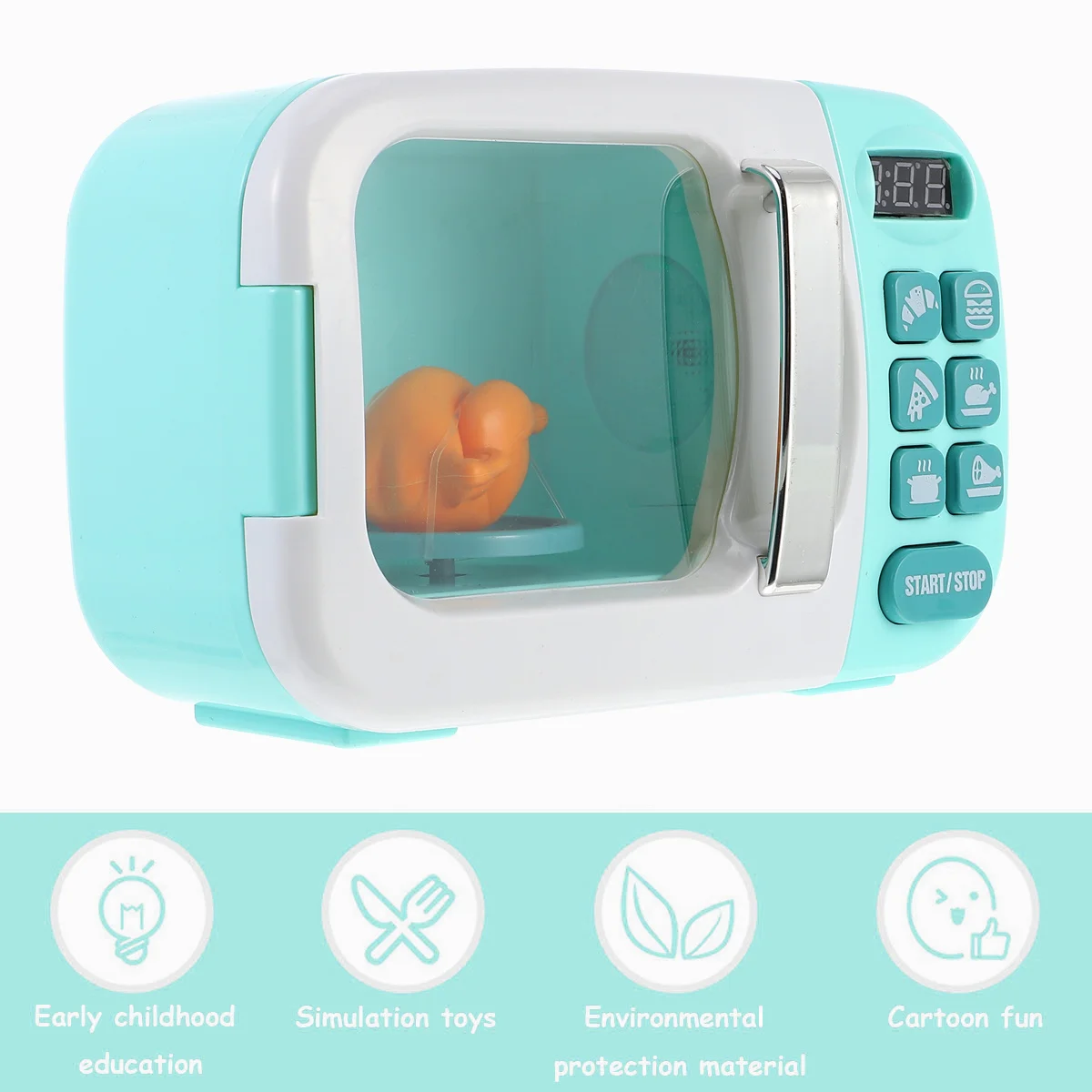 역할 놀이 주방 세트 플라스틱 모형 전자레인지 어린이용 교육적 창의적 상호작용 학습 도구