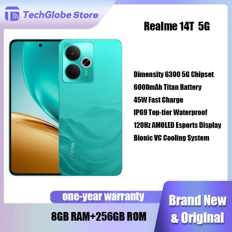 realme 14T 5G Smartphone Dimensity 6300 5G Processor 6000mAh Battery 45W 6.67