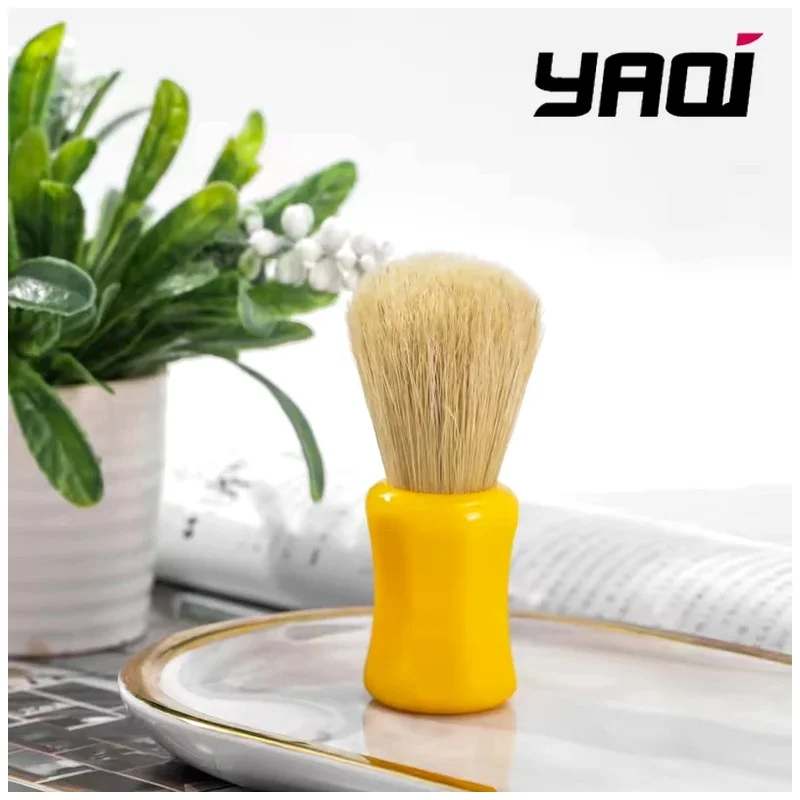YAQI 22MM Wet Shaving Brush Joy Butterscotch Color Handle Men Wet Bristle Shaving Brush Collectibles Birthday Gift For Boyfriend