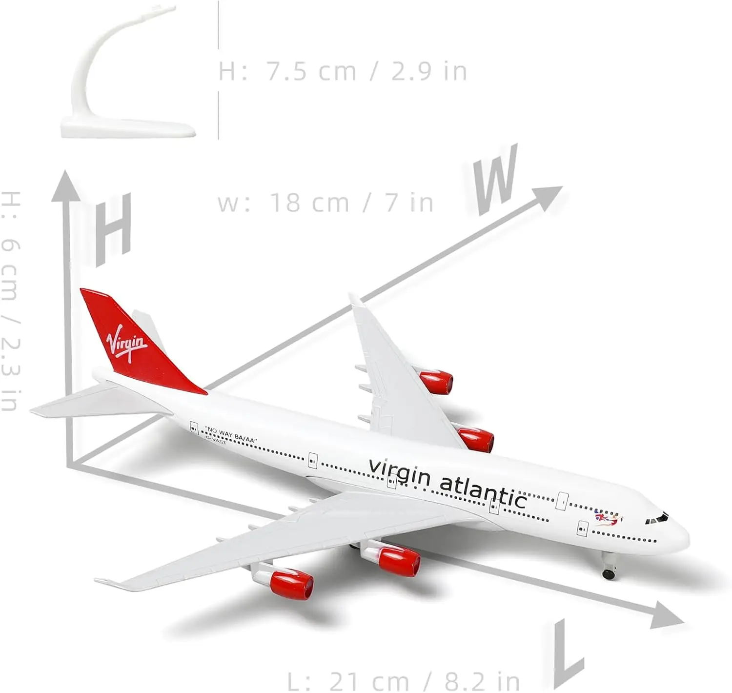 20 سنتيمتر B747 البريطانية VAA دييكاست نموذج معدني طائرة عدة للبالغين عشاق الطيران تحصيل للعرض أو الهدايا
