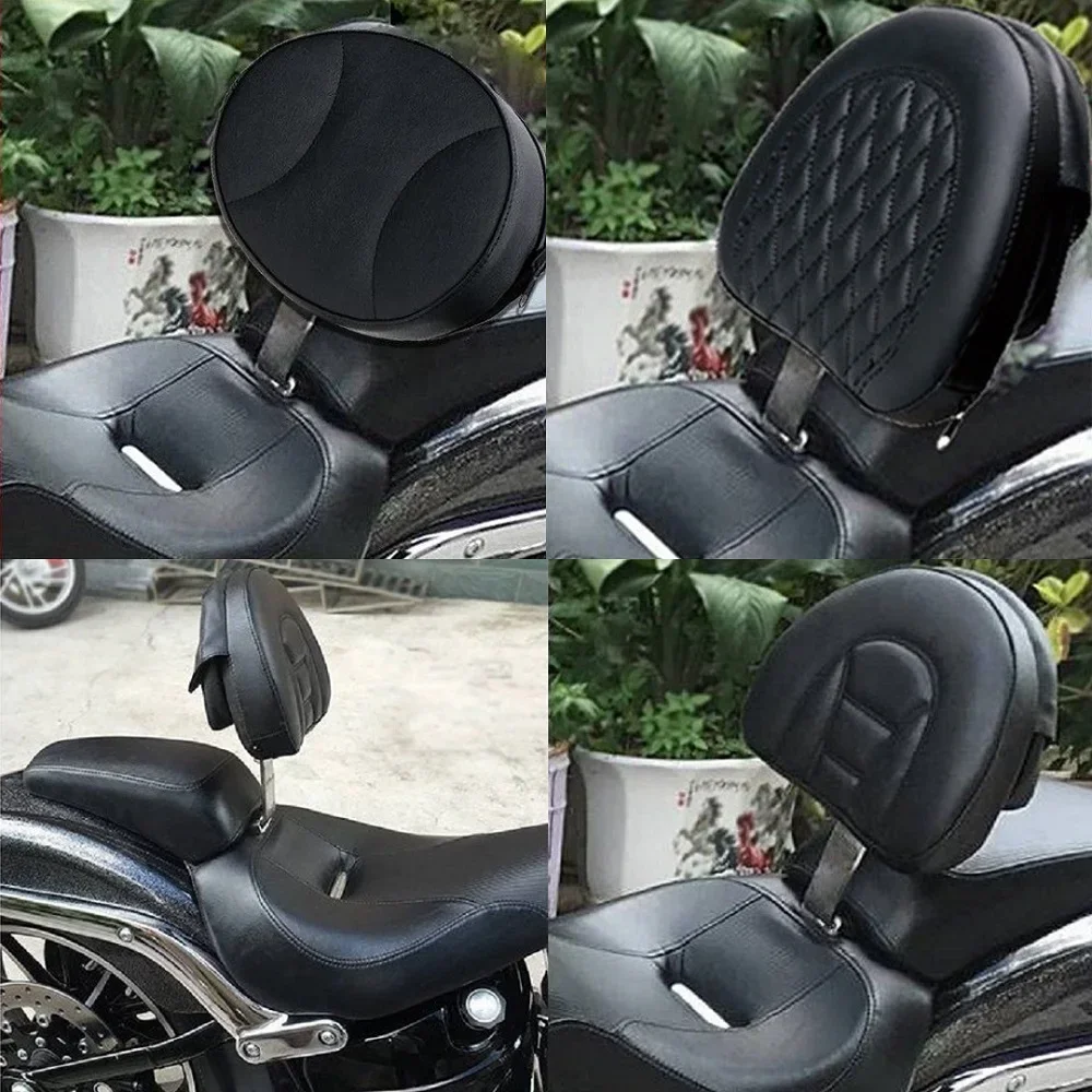 Motorcycle Adjustable Plug In Driver Backrest Rider Sissy Bar Pad For Harley Dyna Softail Electra Road Street Glide Road King view 3