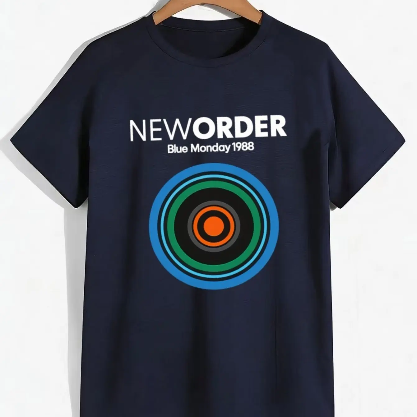 Men'S New Order Blue Monday 1988 Album Cover T-Shirt Classic Music Theme Tee Vintage Collectible for Concerts and Casual Wear