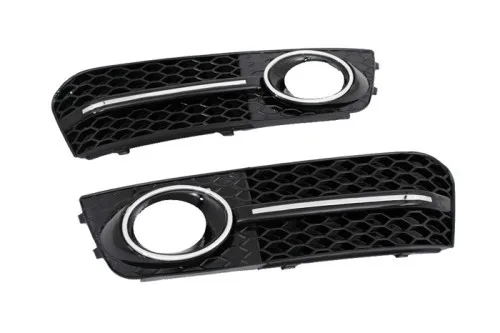 

Exquisite Show-Quality 2x Glossy Black Euro Honeycomb Front Lower Bumper Fog Light Grille For 2009-2011 Audi A4 A4l B8 4 Door