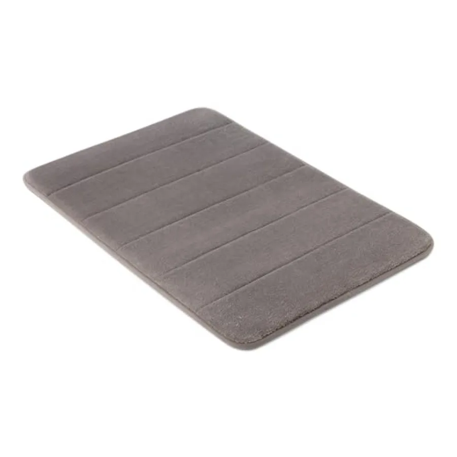 

Bath Mat for Bathroom, Absorbent Plush Memory Foam, Fast Dry Microfiber, Non-Slip,,Dark Gray