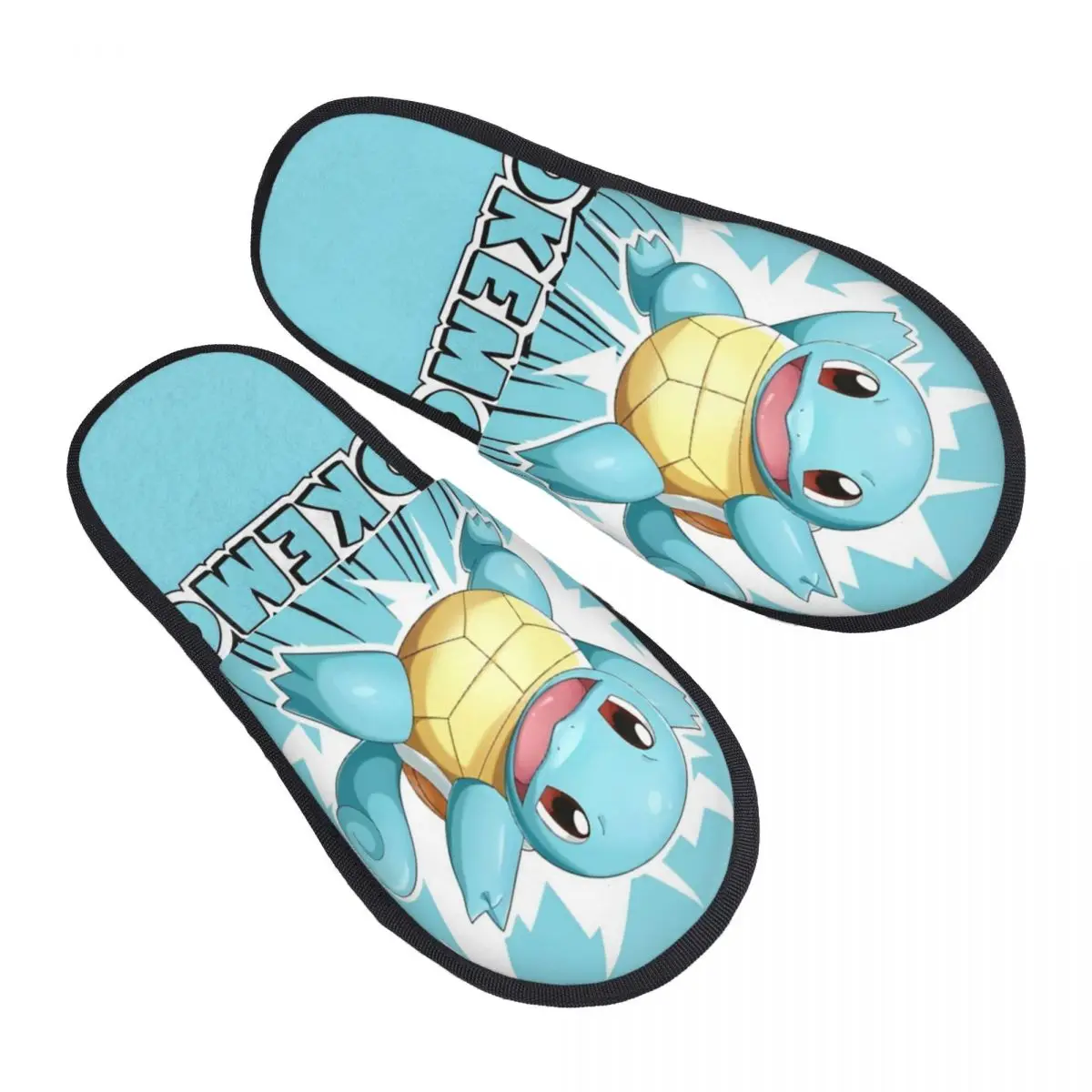 

Домашние хлопковые тапочки Pikachus Squirtles Psyducks, домашние мягкие тапочки из пены с эффектом памяти, нескользящие