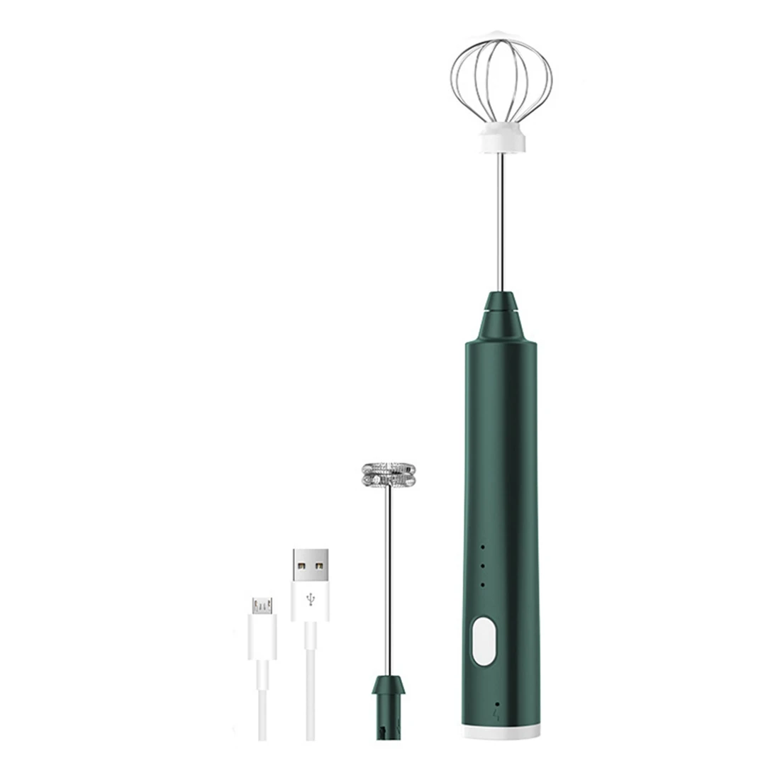 

Electric Whisk USB Recharge Three Speed Kitchen Cooking Tool Bubbler Egg Cream Sauce Stirrer Handheld Milk Frother Green