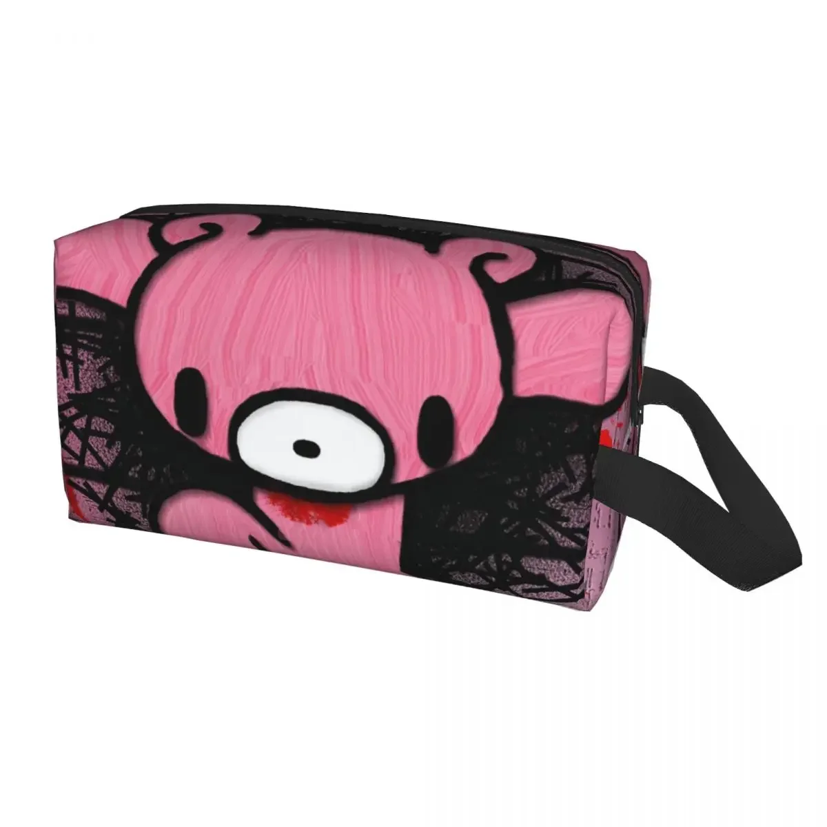 Custom Cartoon Animation Gloomy Bear Travel Cosmetic Bag Women Toiletry Makeup Organizer Lady Beauty Storage Dopp Kit