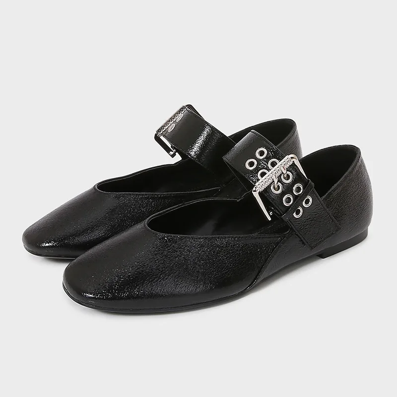 

Za2024autum new women's shoes buckle mary jane style fashionflats ballet shoes one strap flatsflats