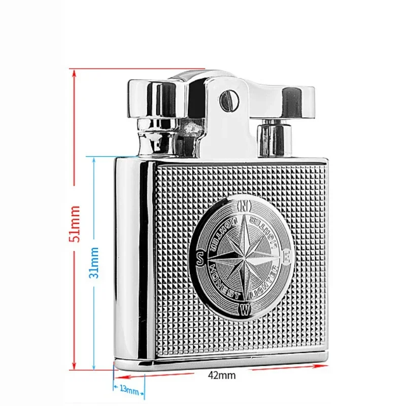 New Windproof  Retro Brass Cigar Lighter Cigar Lighter Men Smoking Accessories Gadget Metal Luxury Kerosene Lighter