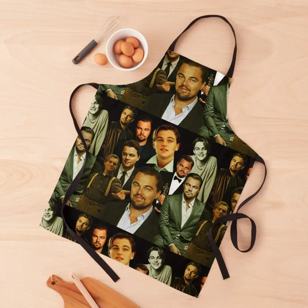 Leonardo DiCaprio collage tribute design 2021 Apron Kitchen Supplies Women's Dresses Women's kitchen and home Apron