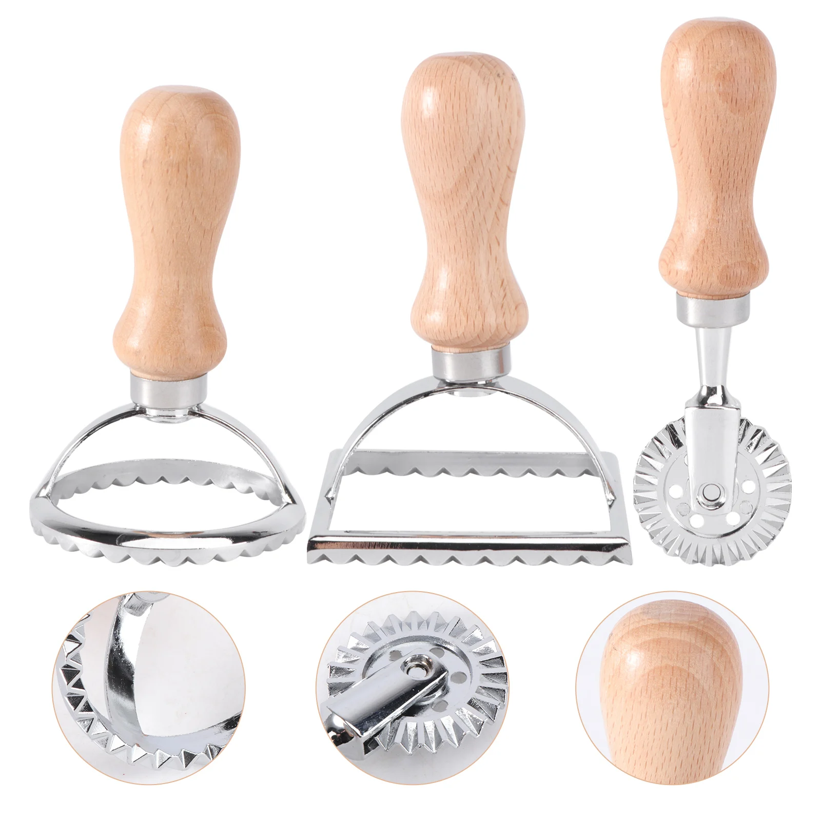 

3pcs Biscuit Mold Bamboo Cookie Cutters Embossed Cake Fondant Molds Wooden Handle Kids DIY Shape Decoration Reusable Kitchen