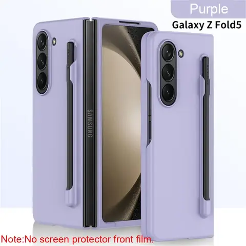Skin Feel Slim Case for Samsung Galaxy Z Fold7 6 5 4 3 with Stylus Pen Slot Holder Plastic Fold Shockproof Protection Hard Cover