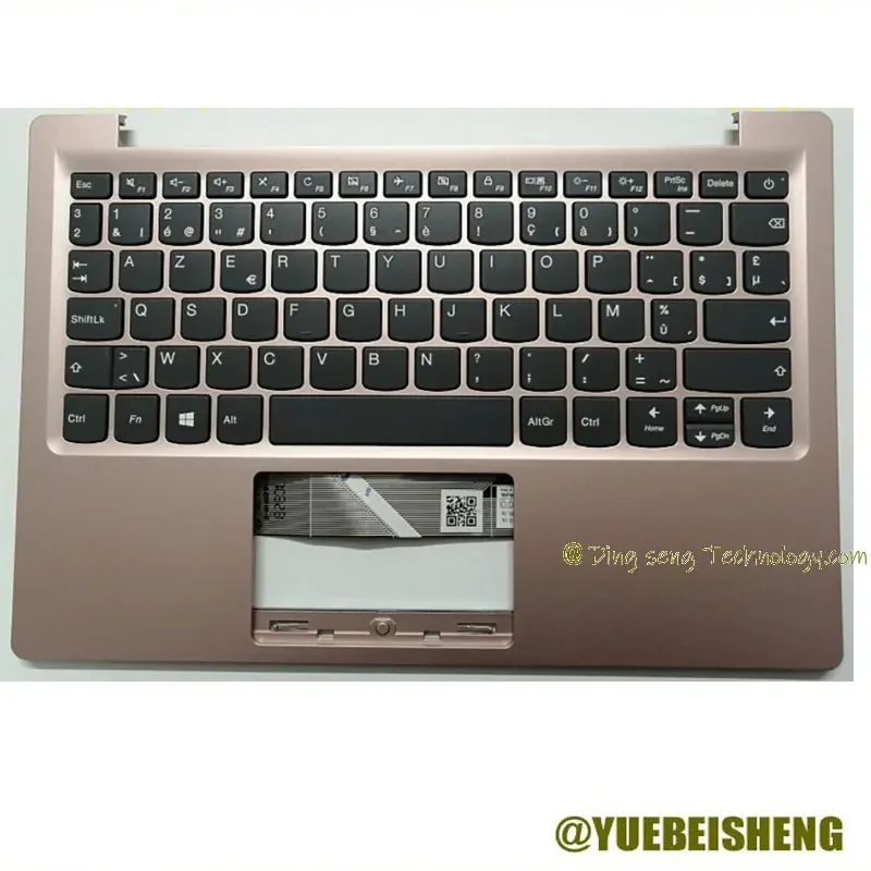 

New For Lenovo IdeaPad 120S-11 120S-11IAP palmrest FR French keyboard upper cover upper case 5CB0P23698,Rose golden