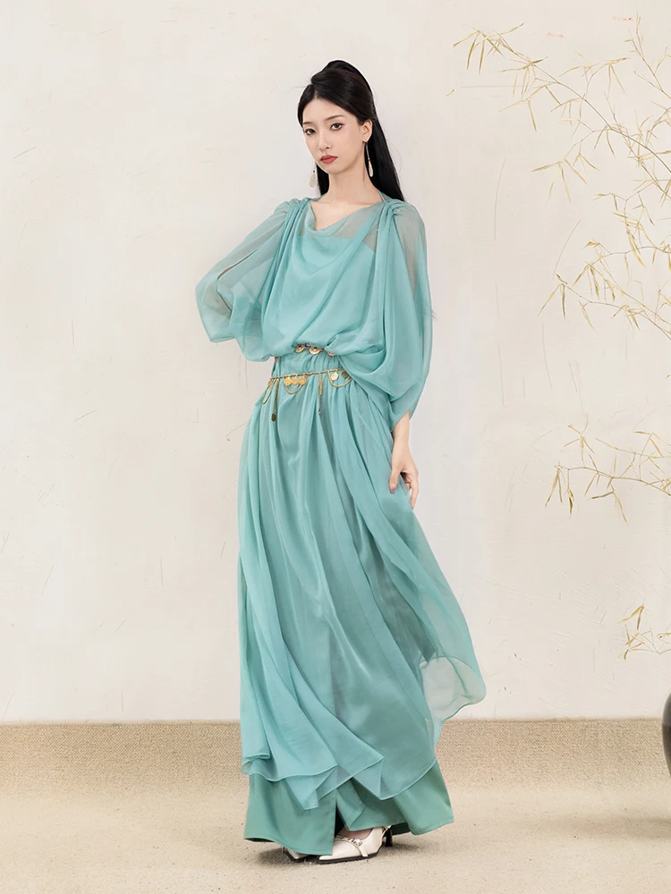 

Комплект женских традиционных китайских костюмов Ханьфу Anytime X Fengxing: улучшенная новая коллекция, летний сезонный модный наряд