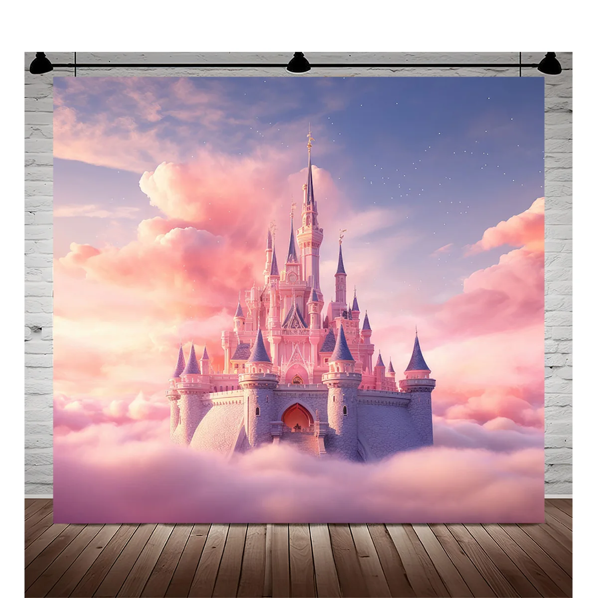 Castle Turret Ivy Cloud Wildflower Firefly Photography Background Enchanted Tree Rainbow Arch Brook Studio Backdrops LY-03