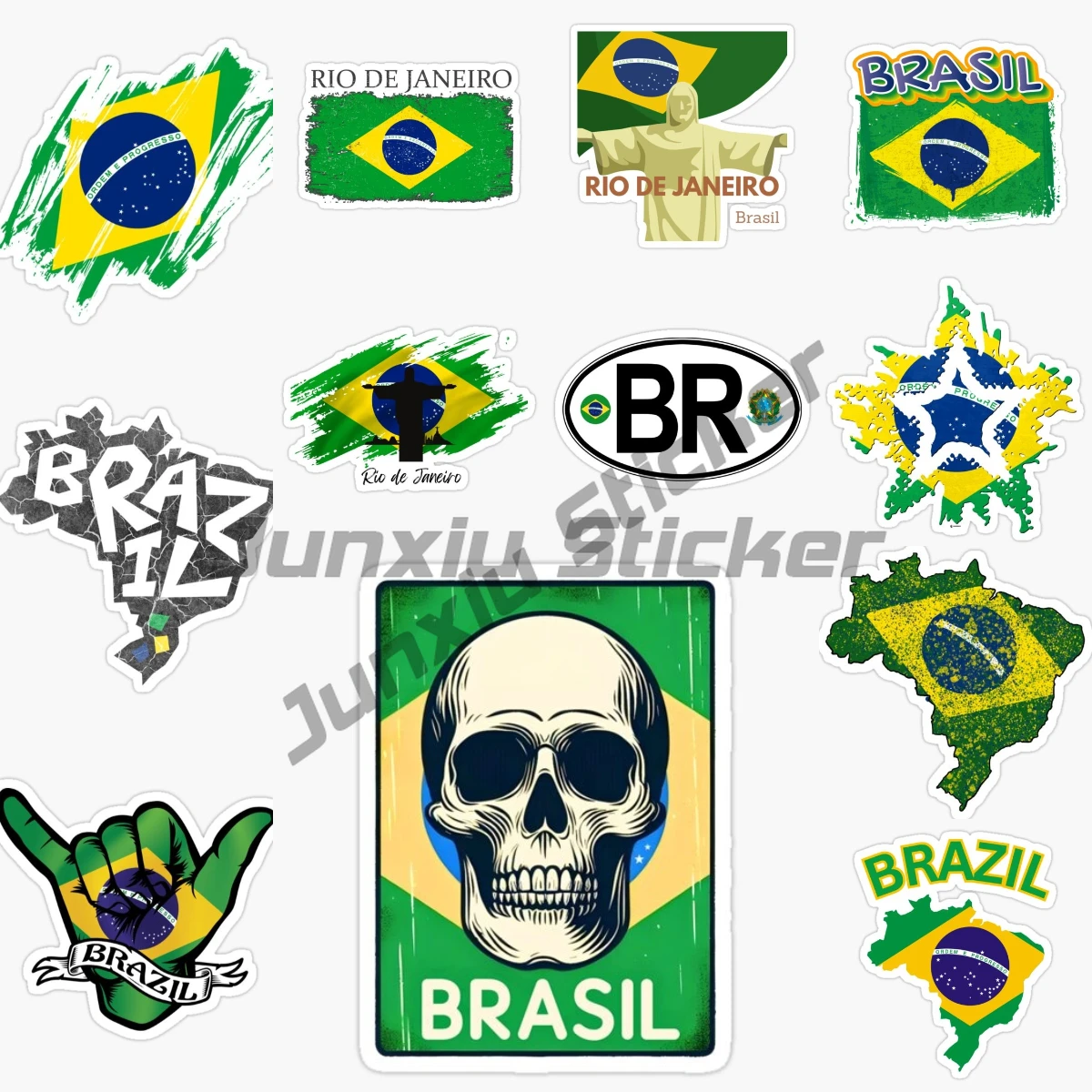 

Brazil RIO DE JANEIRO Car Stickers PVC Vinyl Self-adhesive Truck Racing Car Laptop Moto Helmet Door Windows Decals Customizable