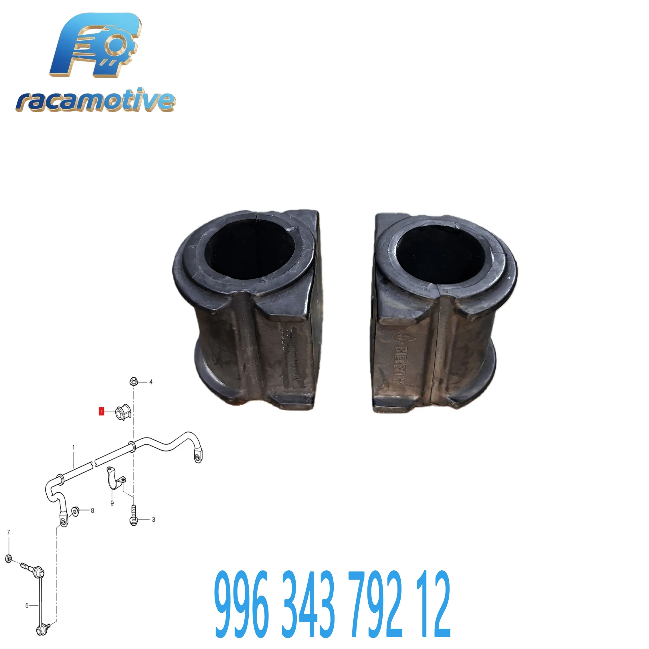 99634379212 Suitable for Porsche 911 997 Cayman 987 996 Boxster 986 Front Suspension Anti-Roll Bar Bushing 996 343 792 12. - view 4