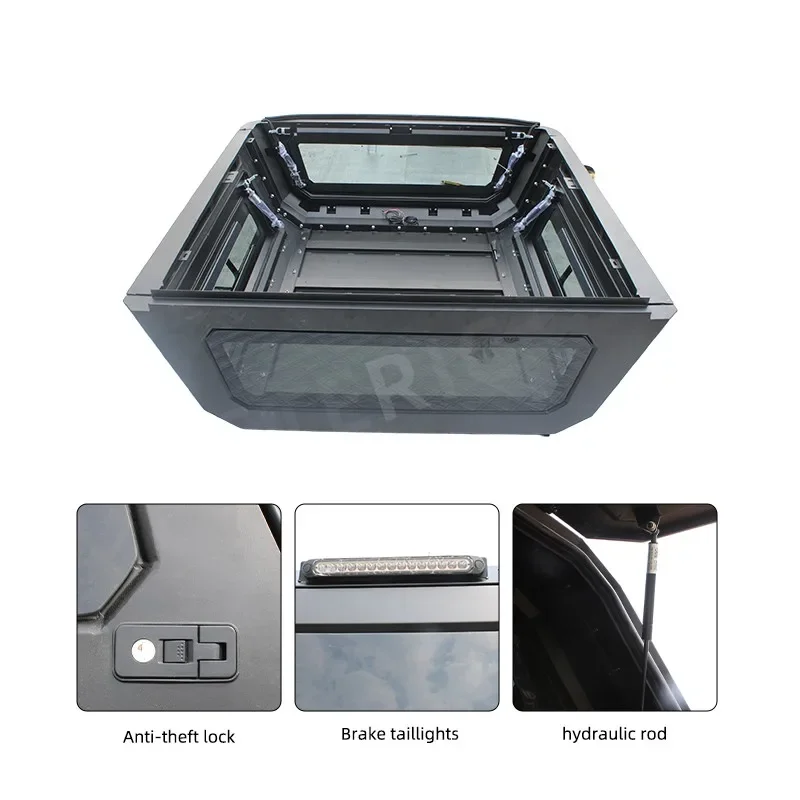 Waterproof 4x4 Steel Hardtop Camper Truck Canopy for Dodge Ram 1500 Navara NP300 Triton D40 D22 Ford F150 Hilux Pickup