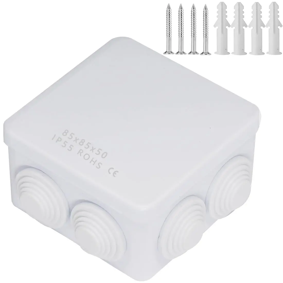 White Connection Cable Branch DIY Waterproof IP55 Power Case Junction Box Indoor Wire Shell Electric Control Boxes