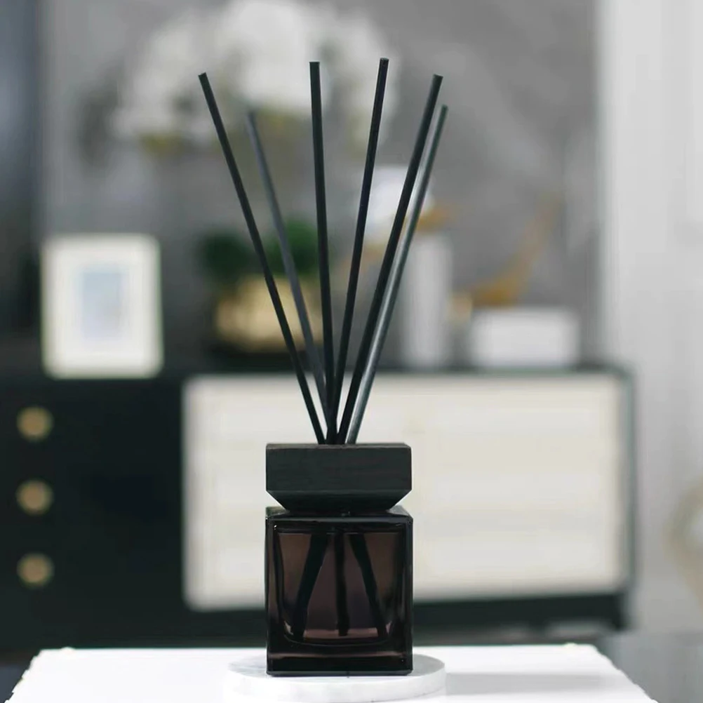 

Wooden Cap Aromatherapy Diffuser Bottle 100ml Square Glass Jar Rattan Stick Essential Oil Holder Home Fragrance Eco Friendly