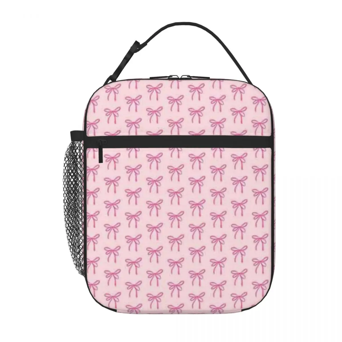Bestselling Pink Bow - Ribbon - Pretty Bow Nautical School Lunch Bag School Break Time Large Lunch Bag