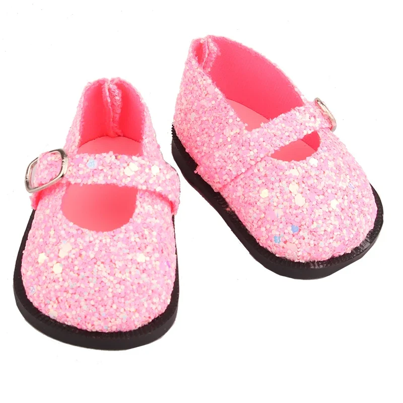 7Cm Poppenschoenen Voor 18 Inch American & 43Cm Baby New Born Pop Pailletten Laarzen Accessoires Voor Og 1/3 Bjd Mijn Leven Pop Meisje Cadeau Speelgoed