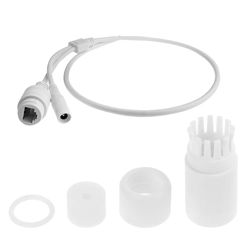 네트워크 캡 직경 17.5mm 터미널 커넥터 네트워크 IP 카메라 피그 테일 케이블 보호 커넥터 팩 10 Dropship