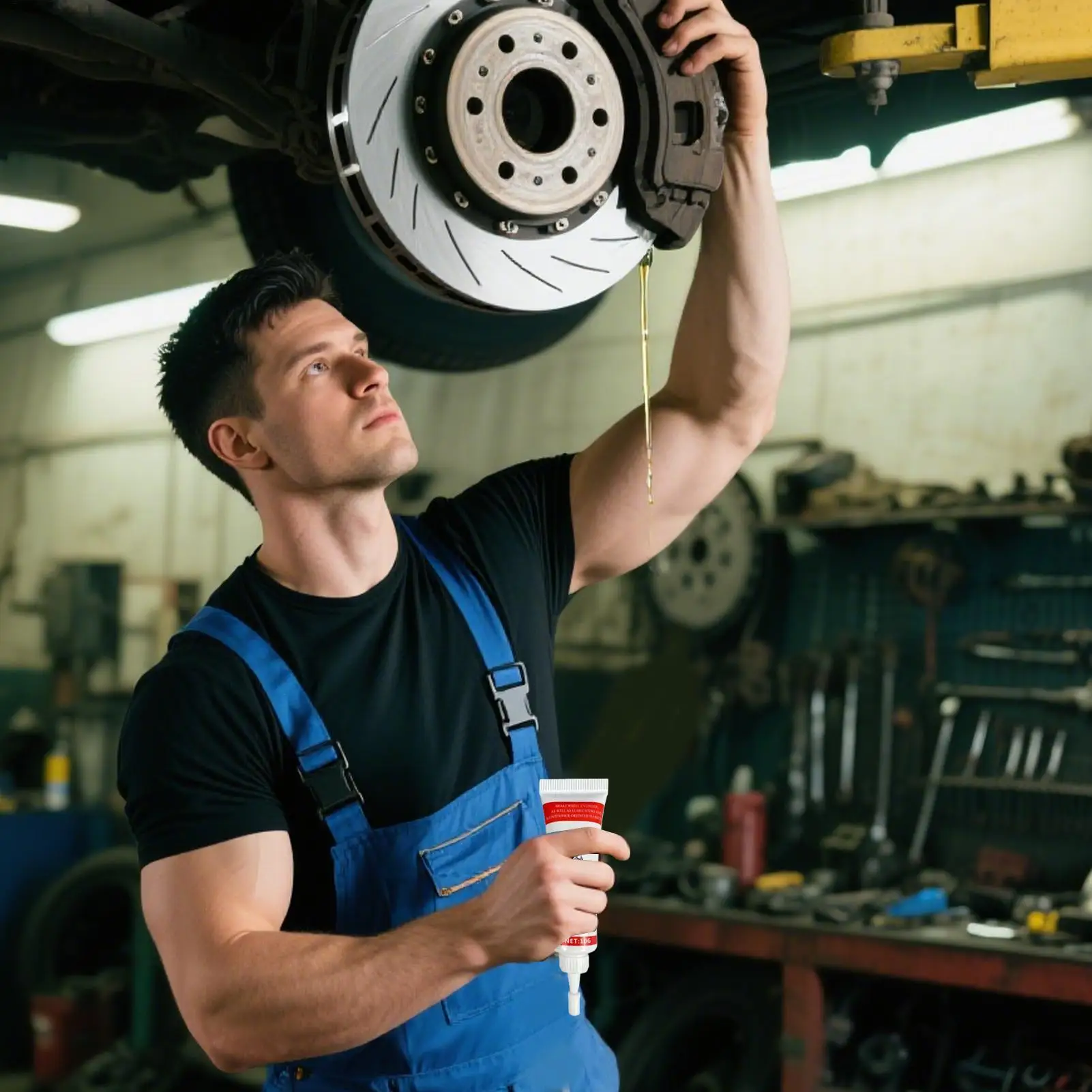 Brake Cylinder Grease Moisture Proof Efficient Squeal Stopper Lube Rust Squeal Eliminating Brake Lubricant Car Efficient