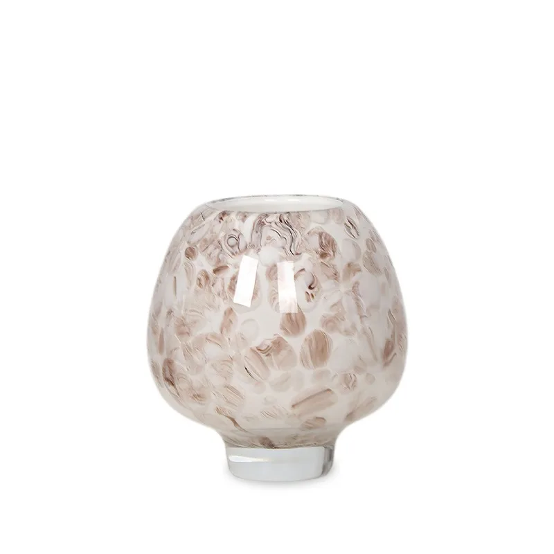 Simple and modern white feather floral handmade glazed vase guest restaurant model room flower arrangement soft desktop ornament