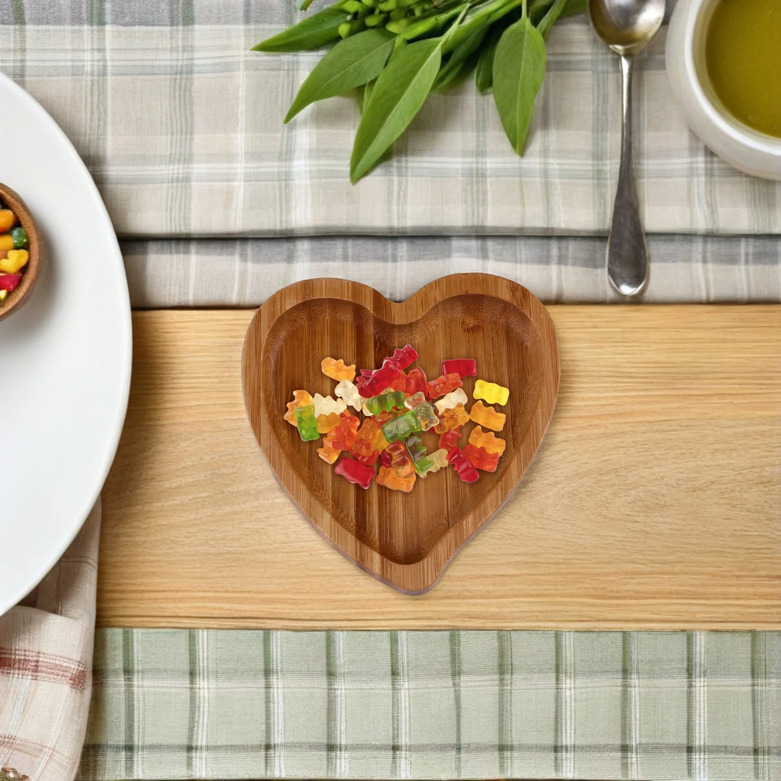 

Heart Shaped Wood Tray Small Size Jewelry Display Storage Heart Shaped Plates Dish Lovely Decorative Plates Organizer