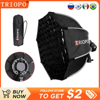 TRIOPO KX 65CM Softbox Foldable Octagon Soft box Portable Box Light for Godox AD200 V1 Speedlite Flash Light Photography Studio