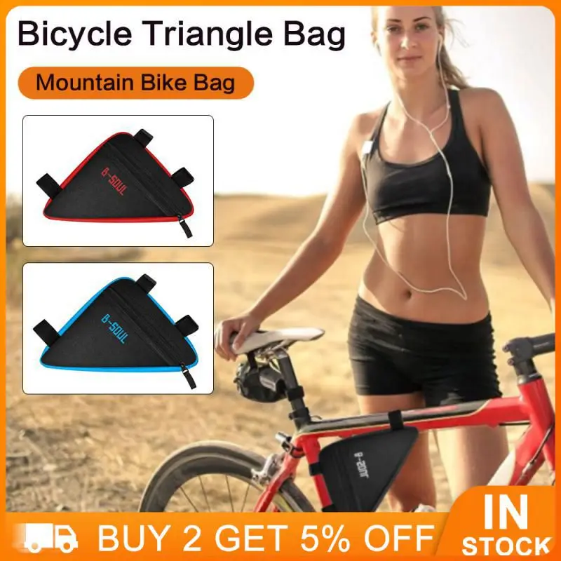 Bicycle Triangle Bag With Water Bottle CaseHigh Quality Cycling Front Bag Portable Front Top Tube Frame Phone Storge Bags