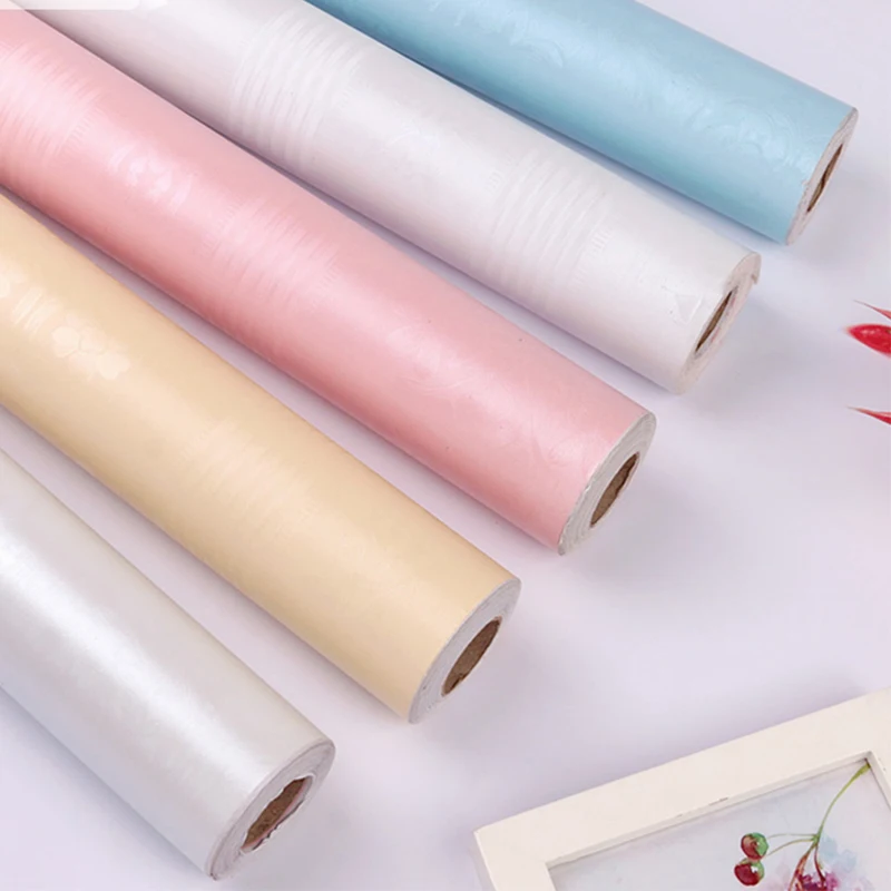 

Однотонные виниловые самоклеящиеся обои 3D для стен в рулонах, контактная бумага для спальни, настенная наклейка, пленка, домашний декор