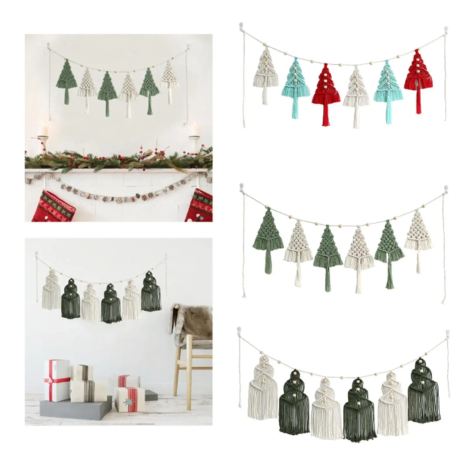 Nordic Tapestry Featuring Christmas Tree for Festive Wall Decor