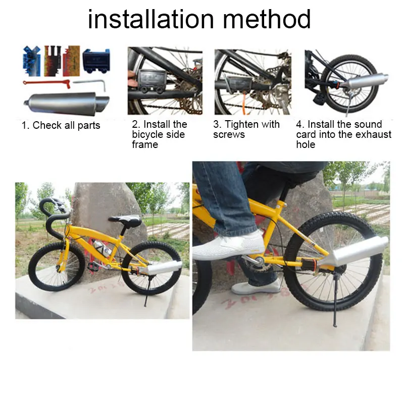 Bicycle Exhaust System,Bike Turbo Exhaust Noise Maker for Mountain Biking Road Cycling,Motorcycle Turbo Sound Exhaust System