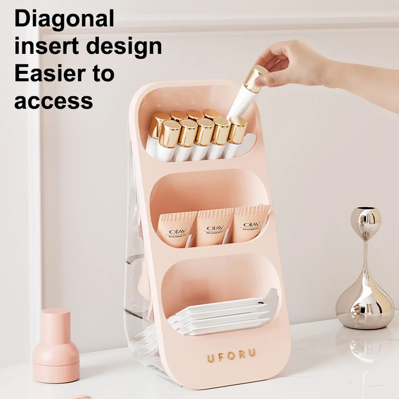 UFORU Makeup storage box Tilt insert desktop advanced sense dressing table Skin care Eyebrow pencil lipstick makeup brush tube