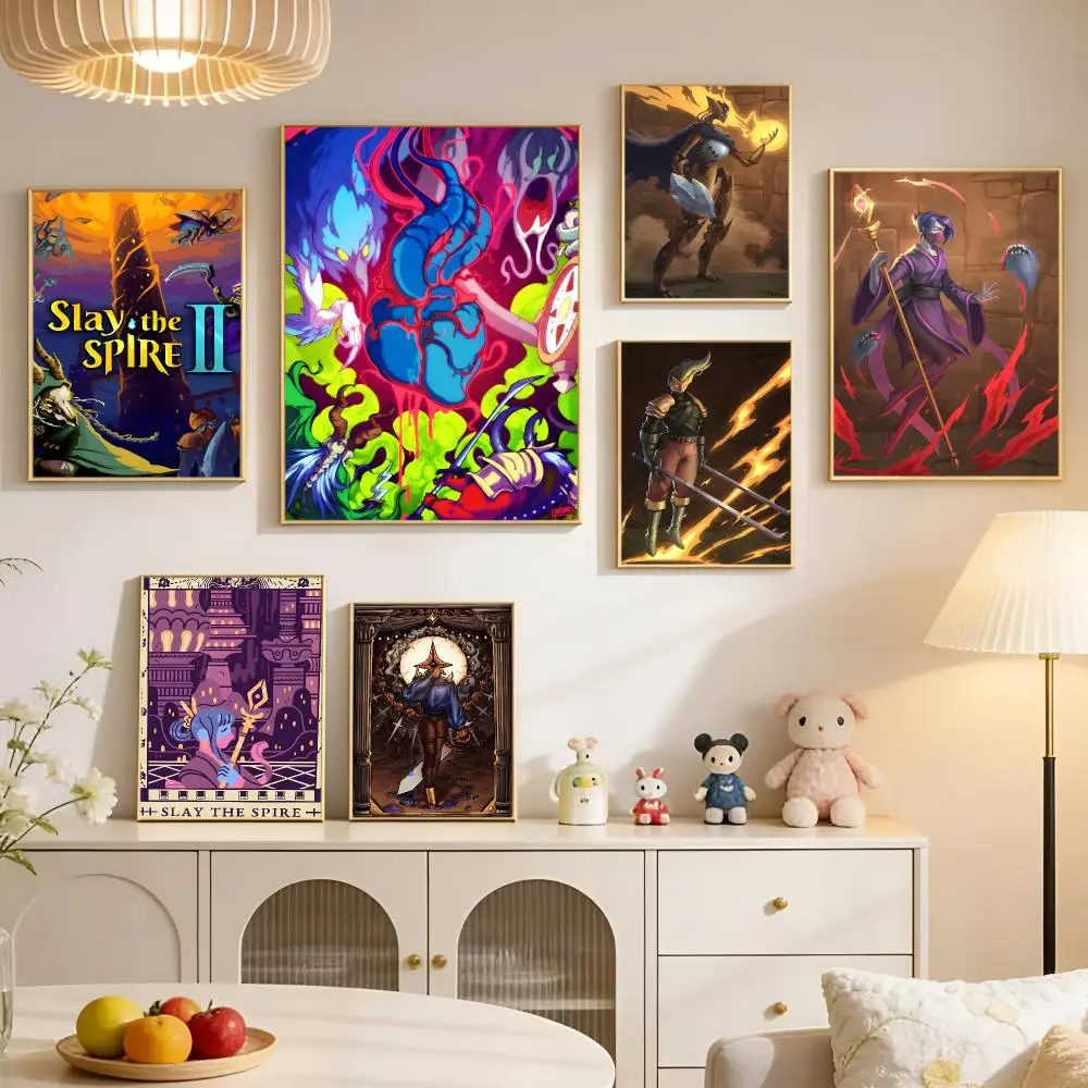 Game Deckbuilder Slay the Spire 2 Poster PP Self Adhesive Aesthetic Room Decor Bedroom Dorm Gaming Room Home Decoration Gift