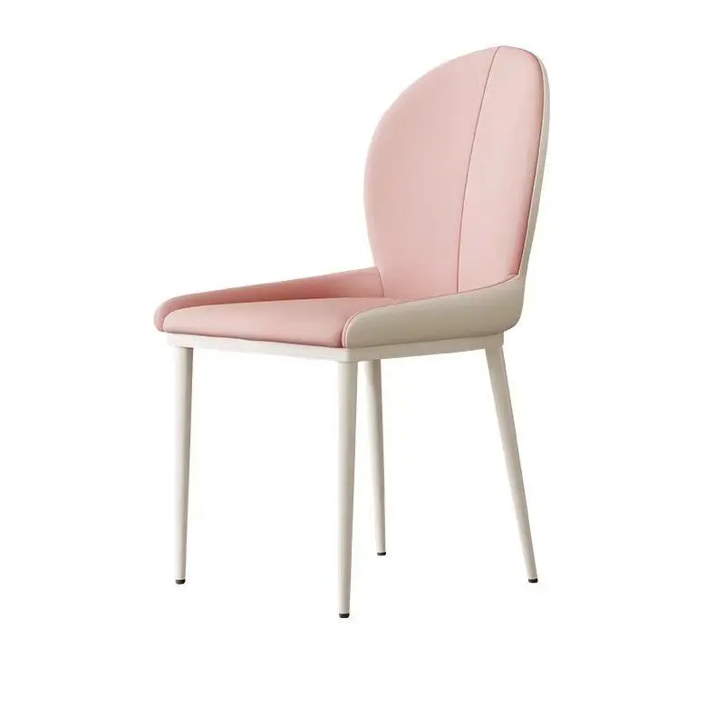 

//Luxury Steel Dining Chair Household Living Room Hotel Restaurant Italian Backrest Cat Scratch Soft Prepuce Chair