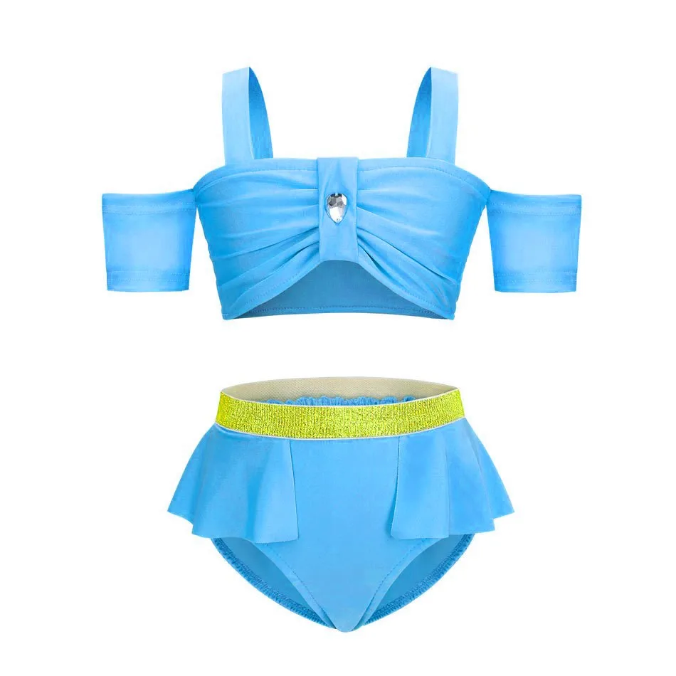 Maillot de bain deux pièces pour filles, mignon, à la mode, vêtements de plage pour enfants, nouvelle collection 2024