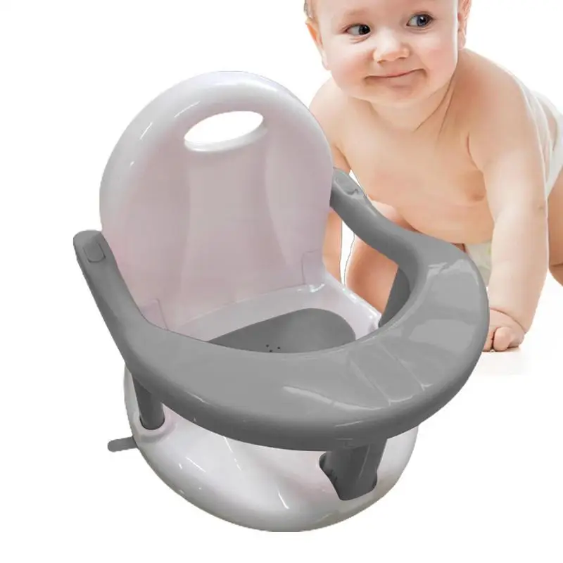 Baby Bath Seat Portable Baby Bathtub Seat For Sit-Up Bathing Bathroom Chair With Backrest Support And Suction Cups Stable Shower