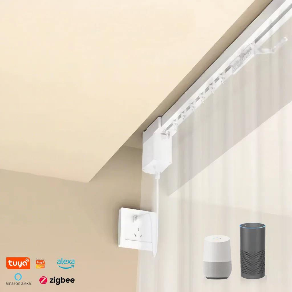 The latest Generation tuya wifi Electric Smart curtain Motor Motorized System Track Rod Intelligent Support Alice Google Alexa