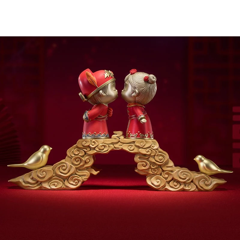 

Chinese-style copper ornaments in the wedding room, creative national style in home decoration, wedding gifts
