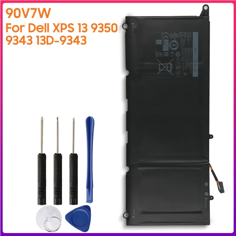 

Original Battery 90V7W JD25G JHXPY RWT1R For Dell XPS 13 9350 9343 13D-9343 XPS13D-9343-5608T Authentic Battery 56Wh